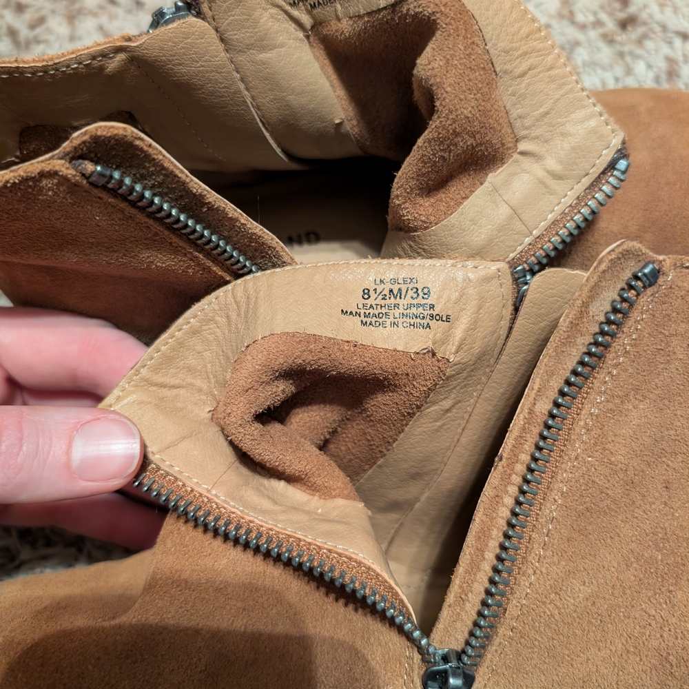 Lucky Brand Brown Suede Ankle Boots 8.5 - Picture 8 of 8